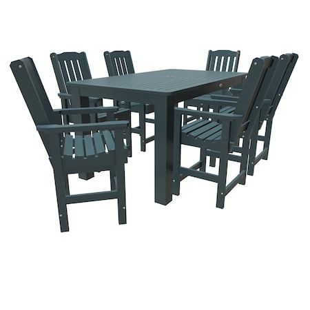 Highwood Usa Lehigh 7pc Rectangular Counter Height Outdoor Patio Furniture Dining Set 72 x 42 AD-ST7LH2CO4BA-NBE